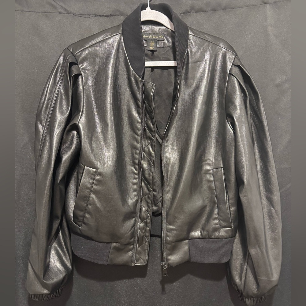 House of Harlow 1960 Faux Leather Bomber Jacket
